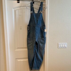 Free people Blue Denim Overalls